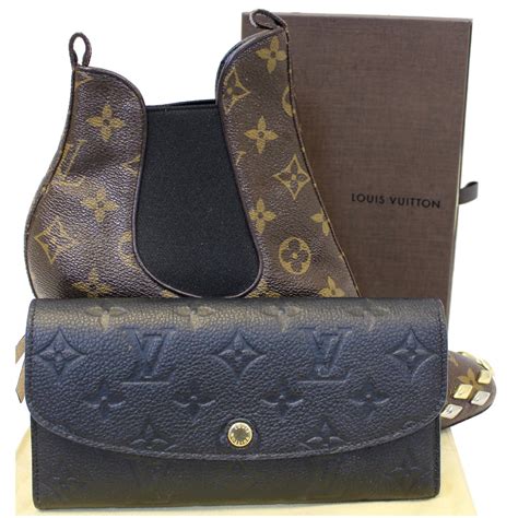 louis vuitton emilie wallet empreinte|louis vuitton black monogram wallet.